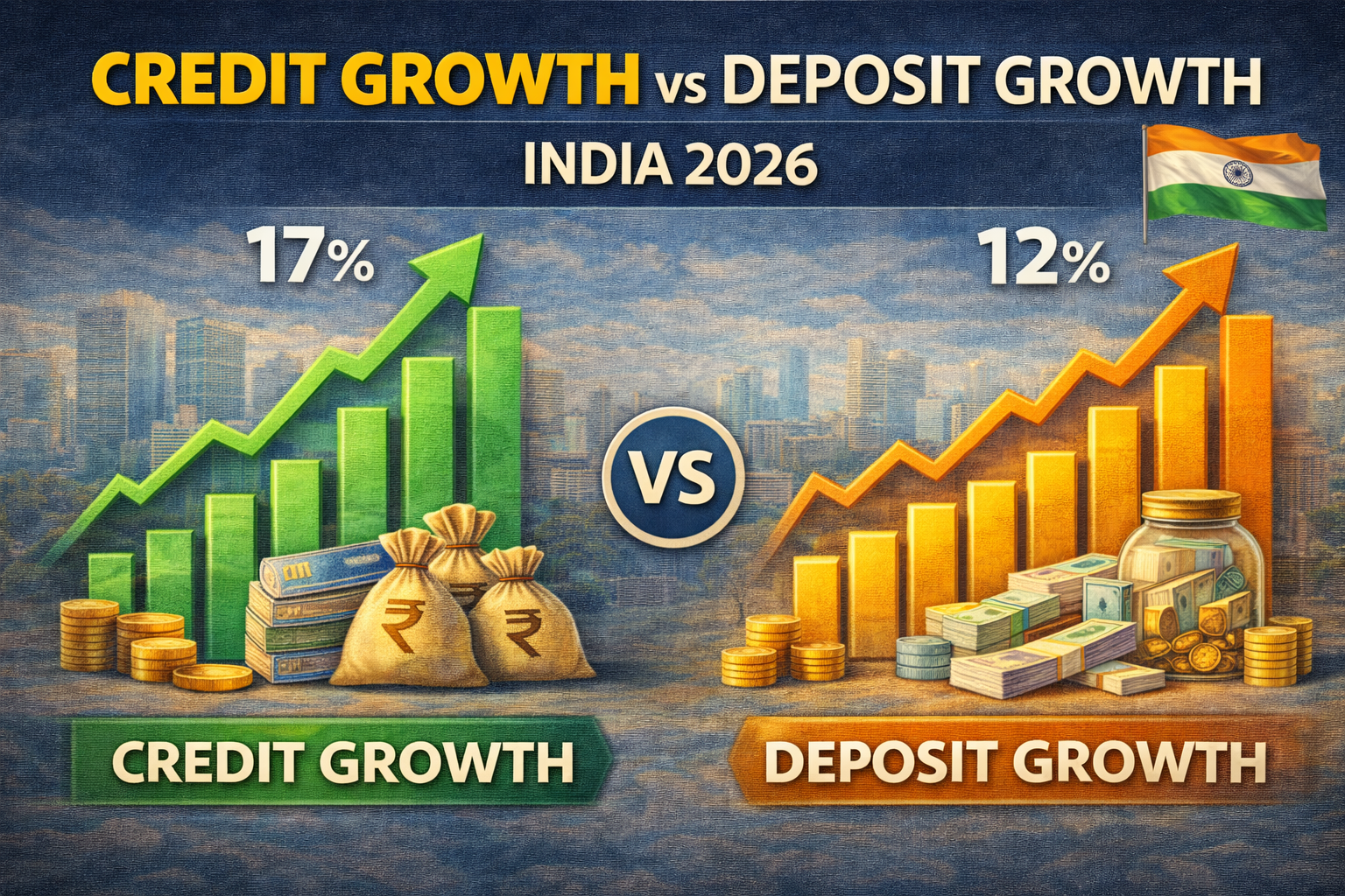 credit growth vs deposit growth India 2026 chart